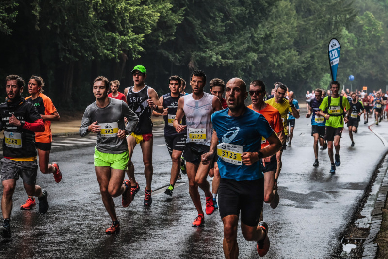 Climbing towards the top around the 7 km mark. Dropped Pacer in the background.