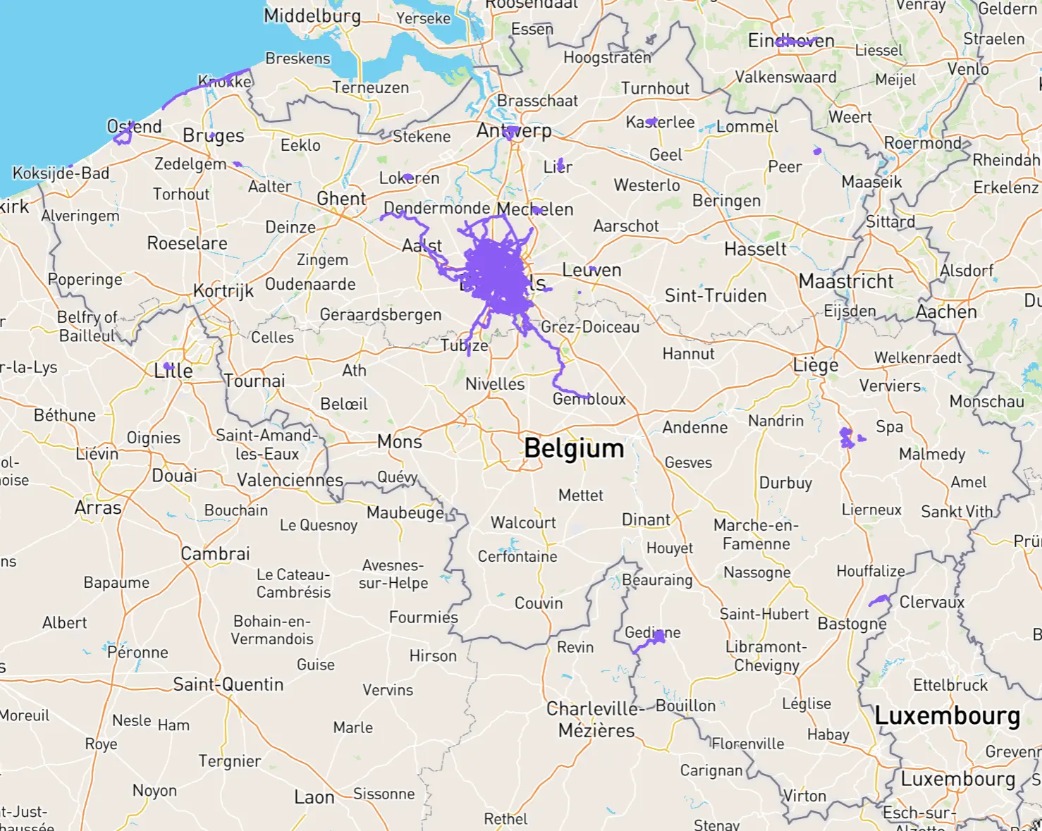 Current situation of my Belgian heatmap. Still a lot of work on each end.