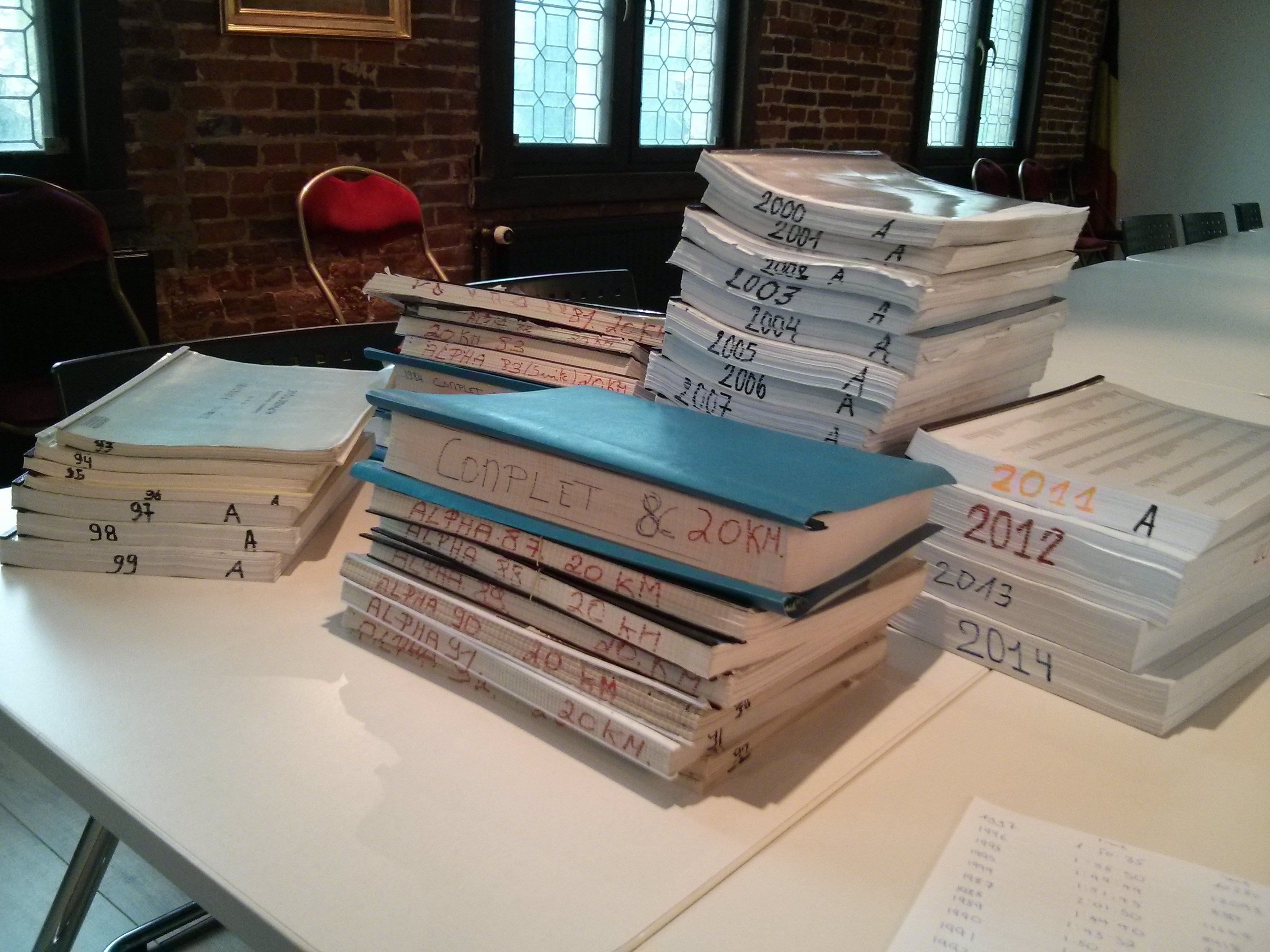 The pile of books we were handed.